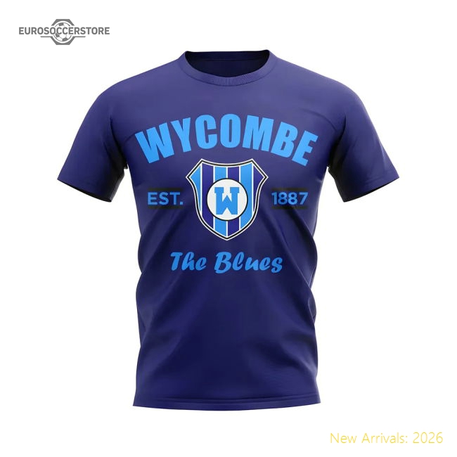 Top-grade Wycombe Established Football T-shirt (navy) - Economical