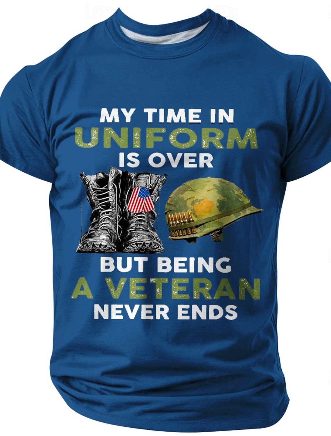 4th of July 2026 250th Memorial Day Patriotic Patriot 3D Print Crew Neck Short Sleeve T-Shirt Daily Street