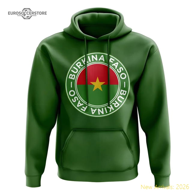 Burkina Faso Football Badge Hoodie (Green)