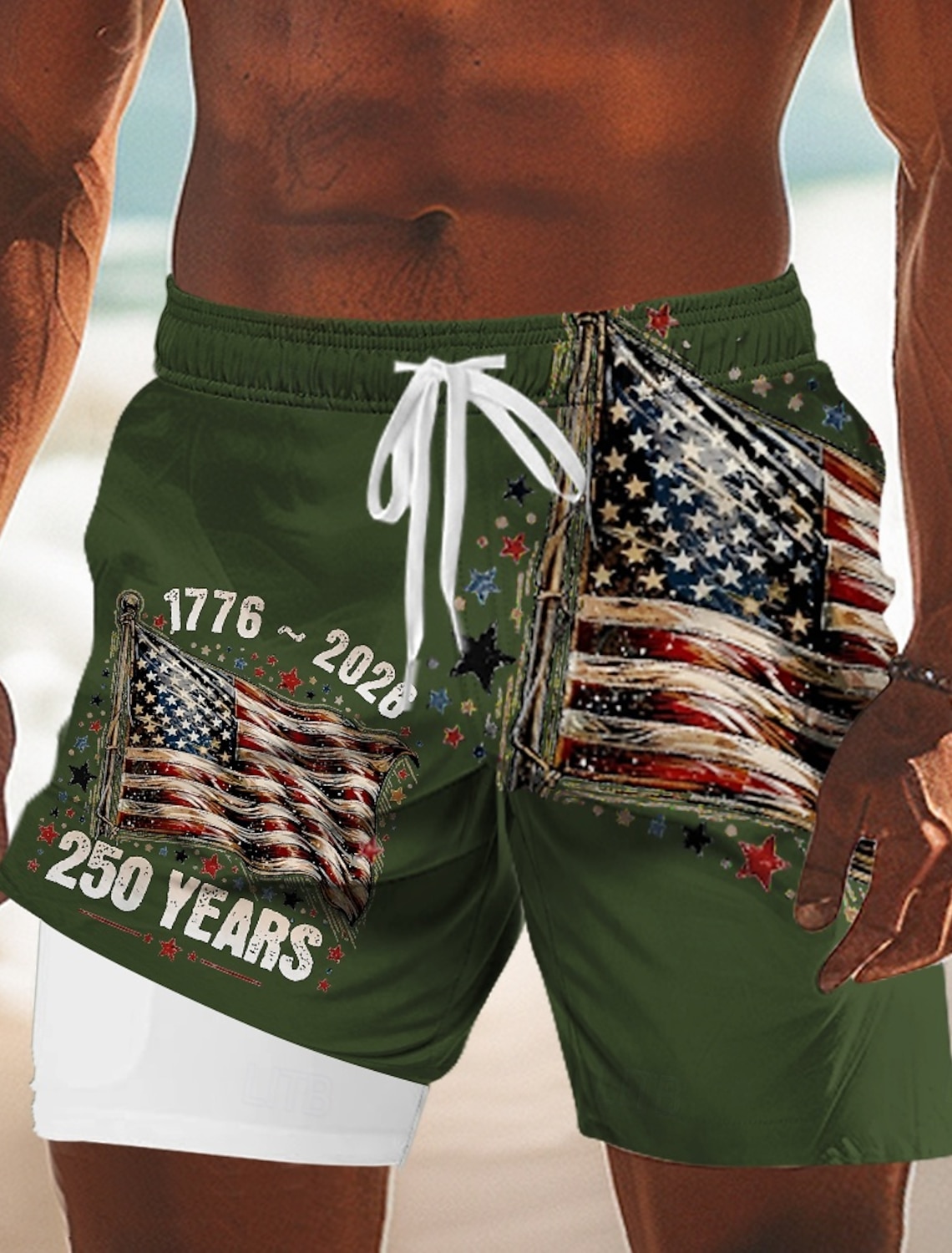 4th of July 2026 250th Memorial Day Men's 3D Print US Flag Crew Neck Short Sleeve T-Shirt Daily Street