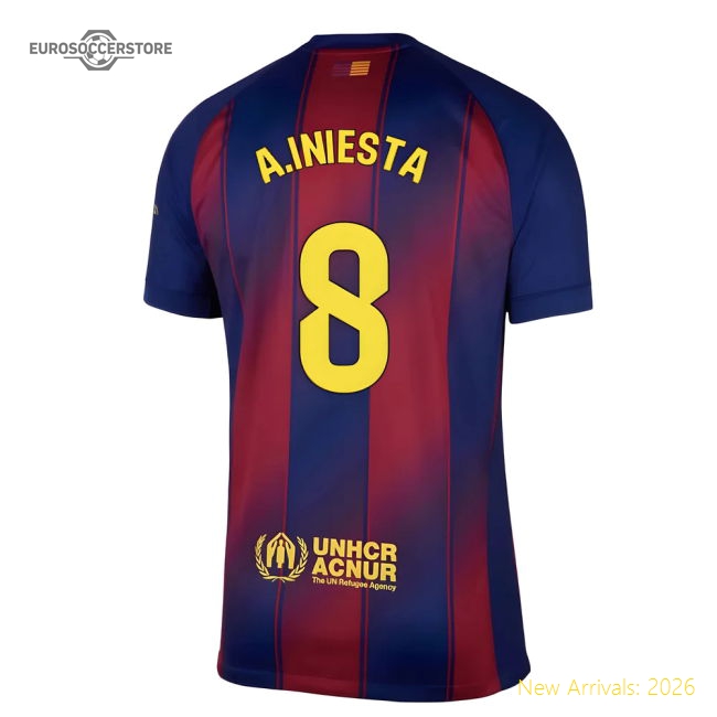 Popular Performance 2025-2026 Barcelona Home Shirt (A.Iniesta 8)