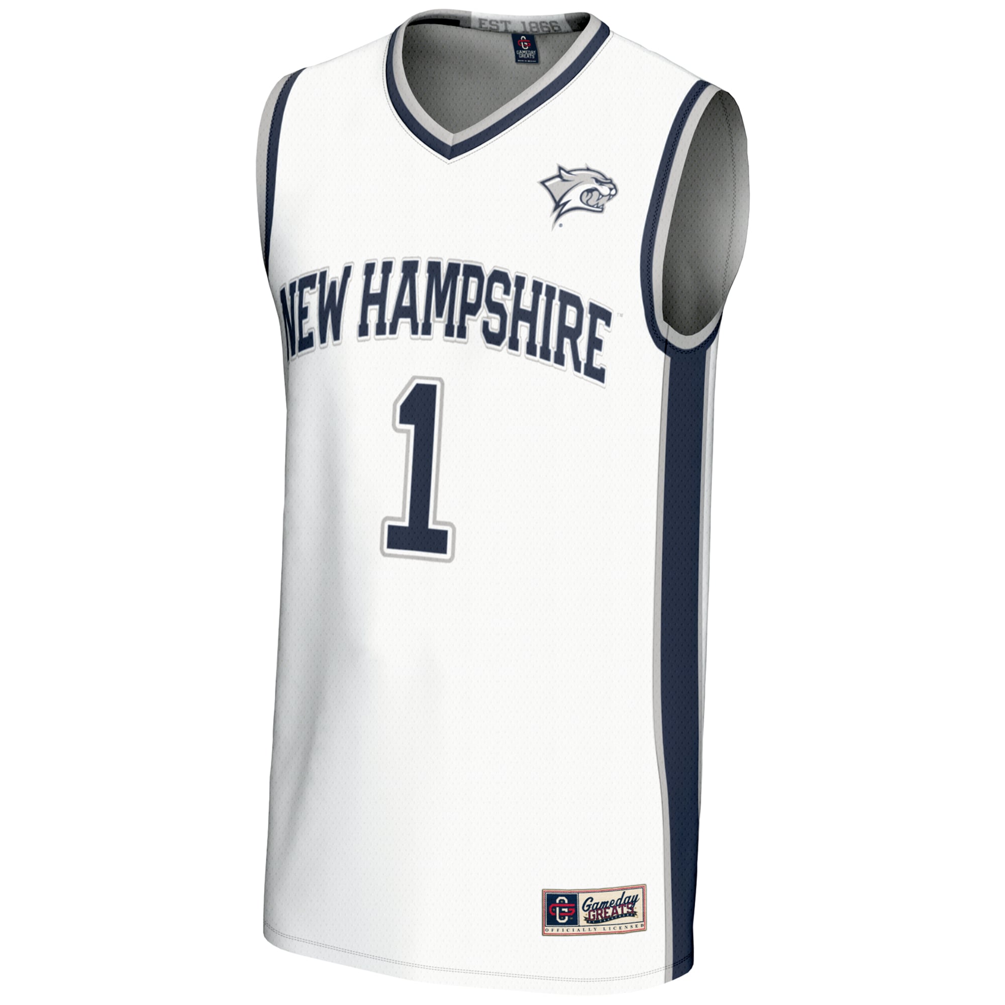 [NJP] New Hampshire Wildcats GameDay Greats Youth Lightweight Basketball Jersey - White