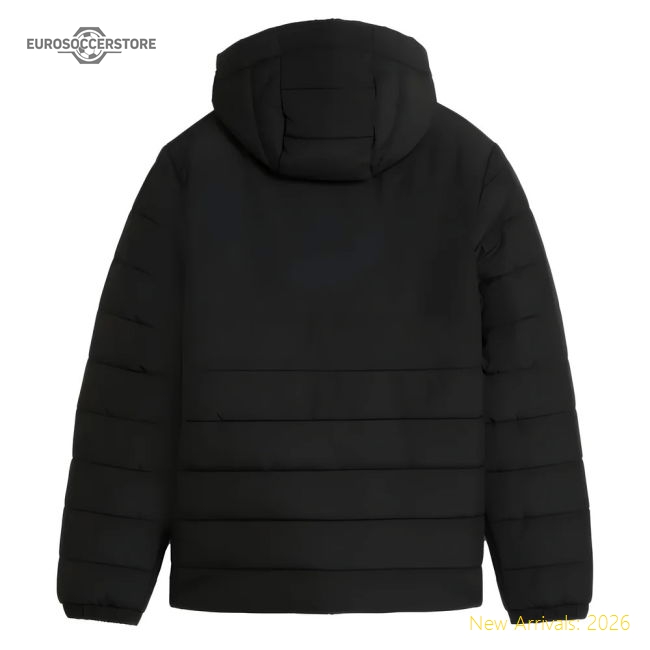 Elite Padded Coat Black - Kids 2025-2026 Man City Hooded