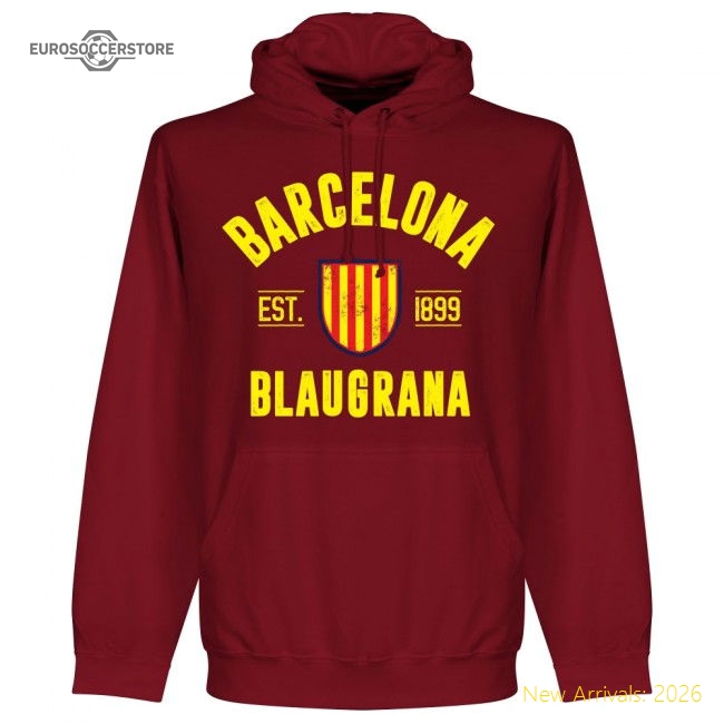 Barcelona Established Kids Hoodie - Maroon