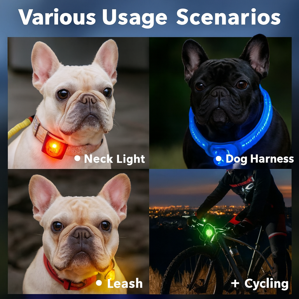 GlowPup™ French Bulldog LED Collar — Rechargeable LED Dog Walking Light