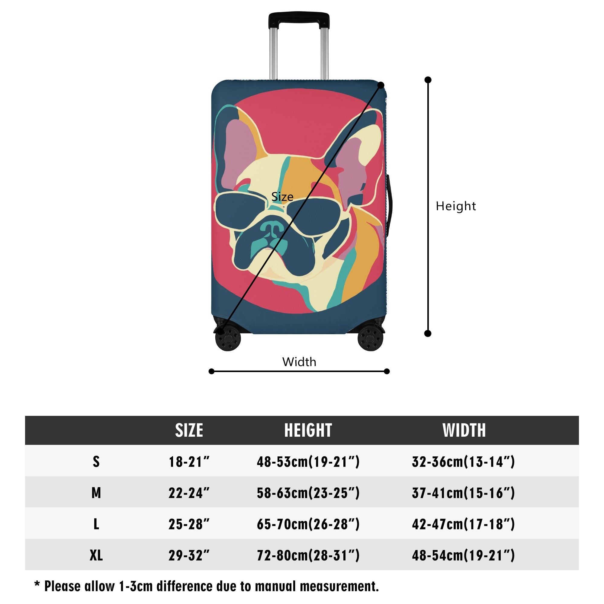 Luna - Frenchie Luggage Cover Pet Gear | Breed-optimized