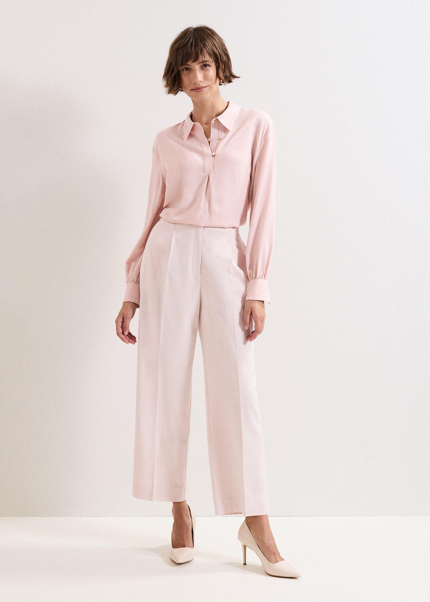 Sandie Pink Wool Trousers