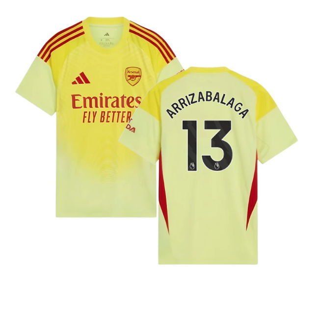 2025-20 Arsenal Home Football Shirt Arrizabalaga Name Number L M S