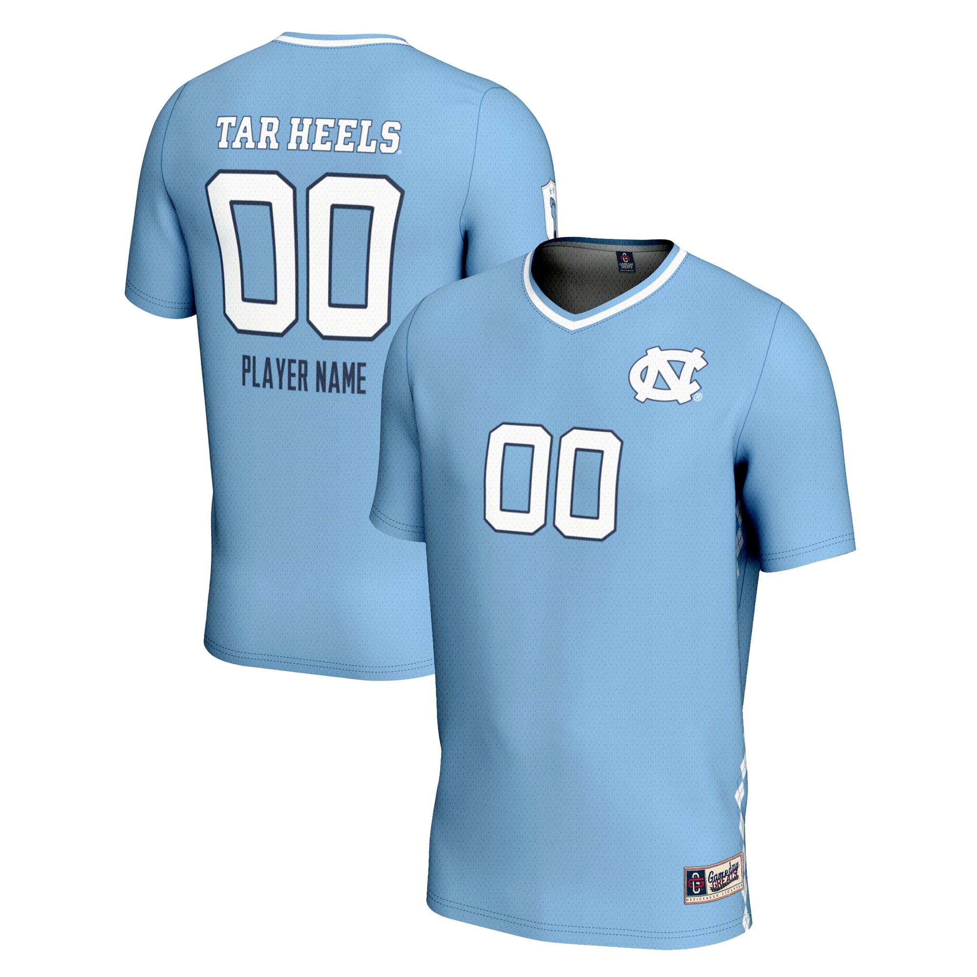 [NJP] North Carolina Tar Heels GameDay Greats Youth NIL Pick-A-Player Lightweight Men's Soccer Jersey - Carolina Blue