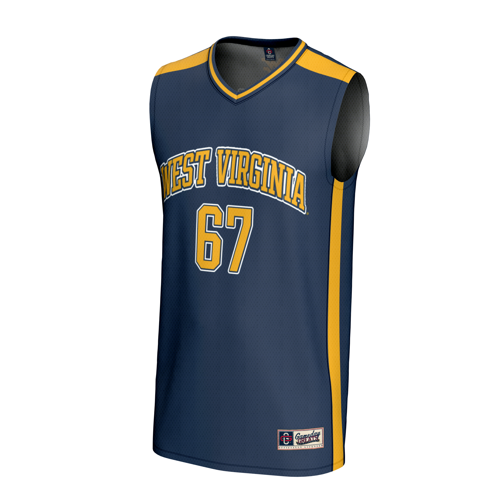 [DDG] West Virginia Mountaineers GameDay Greats Unisex Lightweight Basketball Jersey - Navy