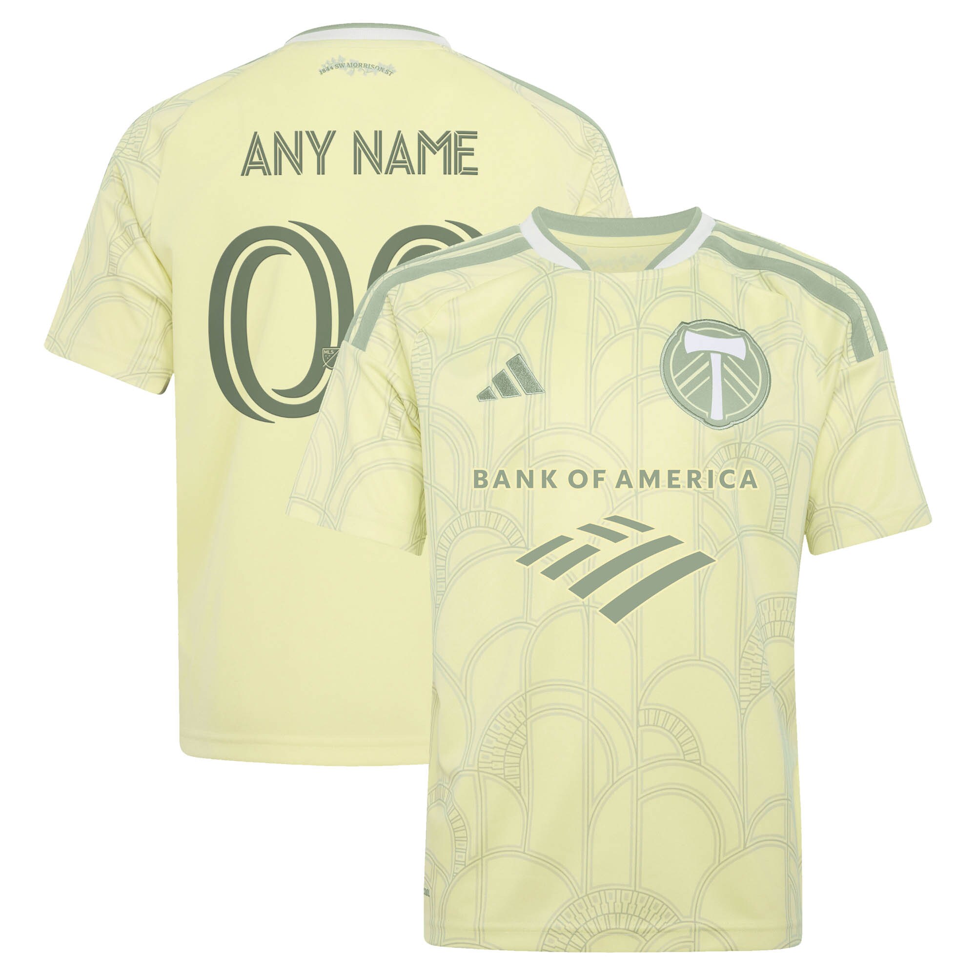 [JED] Portland Timbers Youth 2026 Civic Stadium Kit Replica Custom Jersey - Yellow