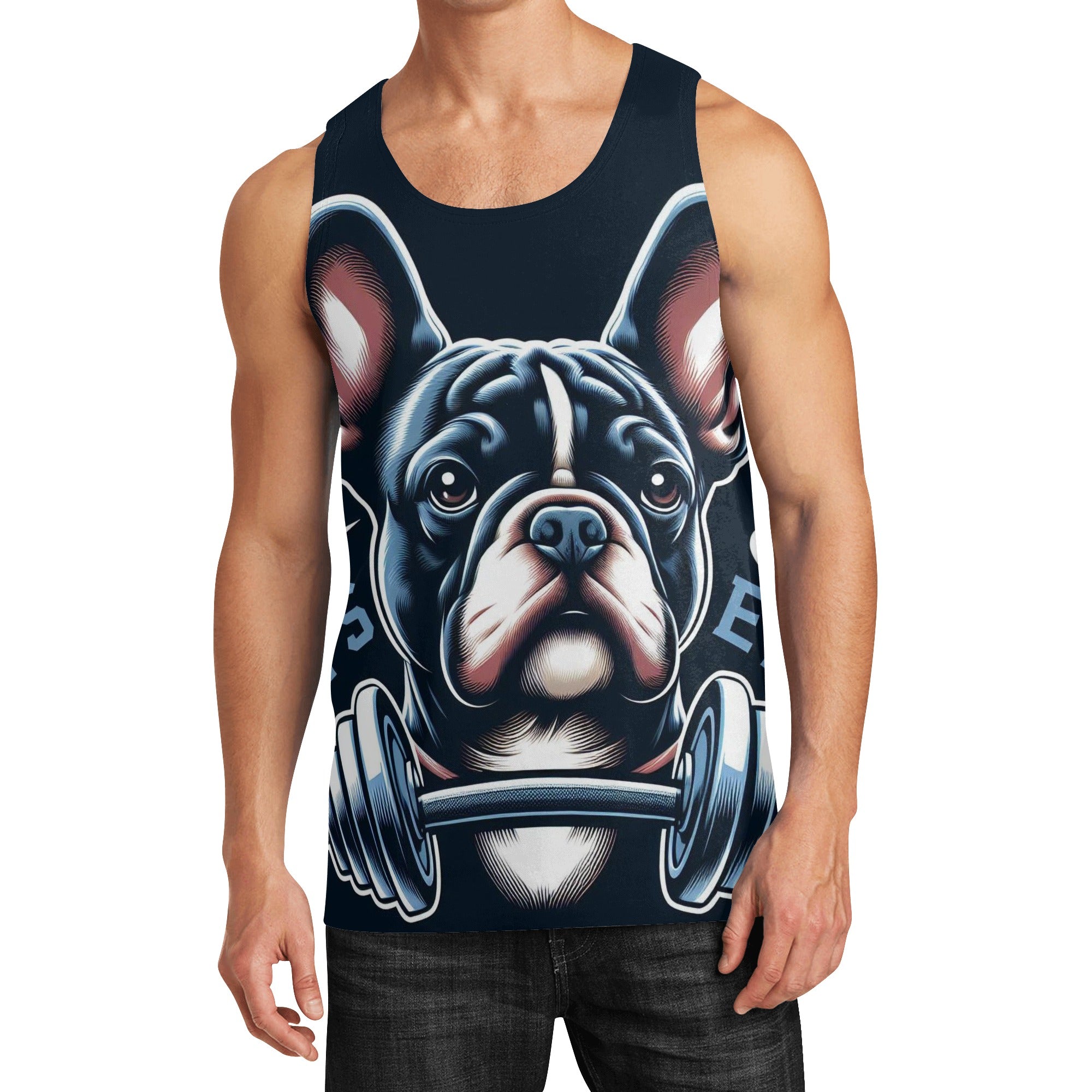 French Bulldog Lover Archie Men Tank Tops Everyday Casual Wear
