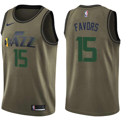 Authentic UTA NBA Swingman Jersey #15 Derrick Favors 2024 Icon -