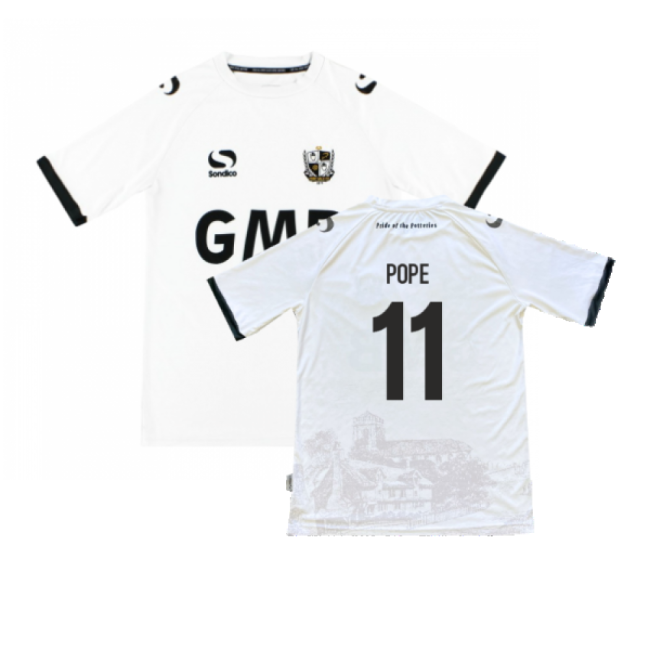 Port Vale 2013-14 Home Shirt ((Very Good) S) (Pope 11) | Lightweight