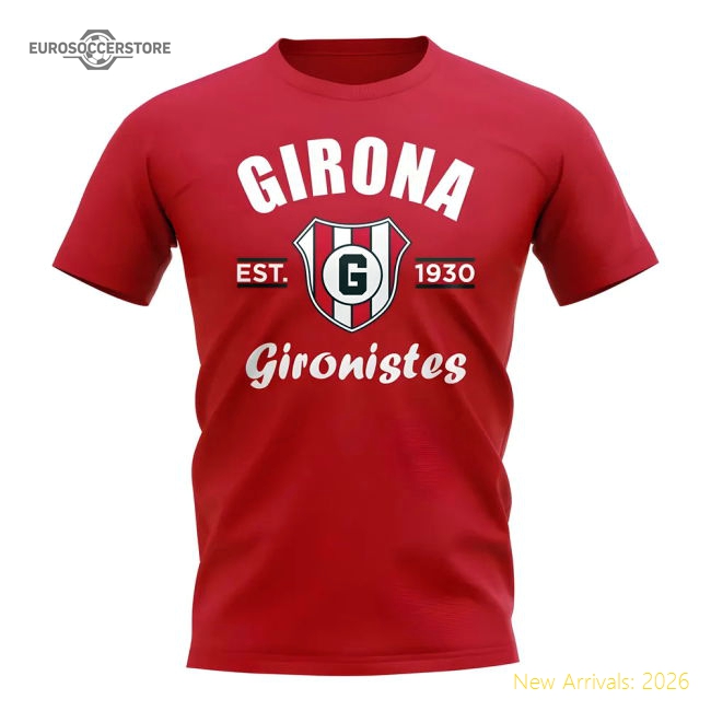 Supporter Best-Selling Girona Established Football T-Shirt (Red)