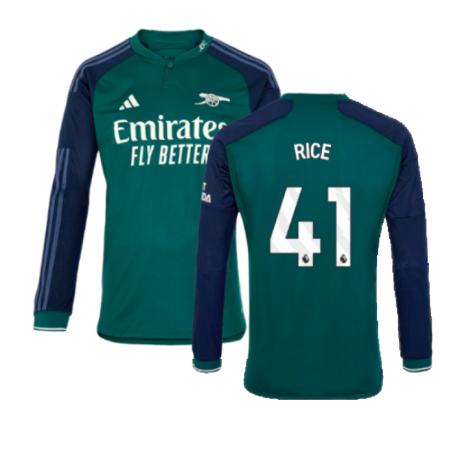 Premium Quality Arsenal Arsenal Long Sleeve Third Shirt Rice #41 2...