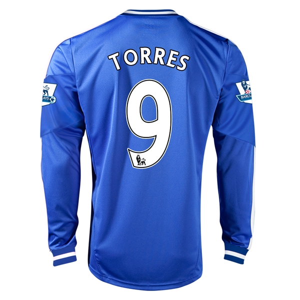 Durable 13-14 Chelsea 9 TORRES Home Long Sleeve Jersey Shirt