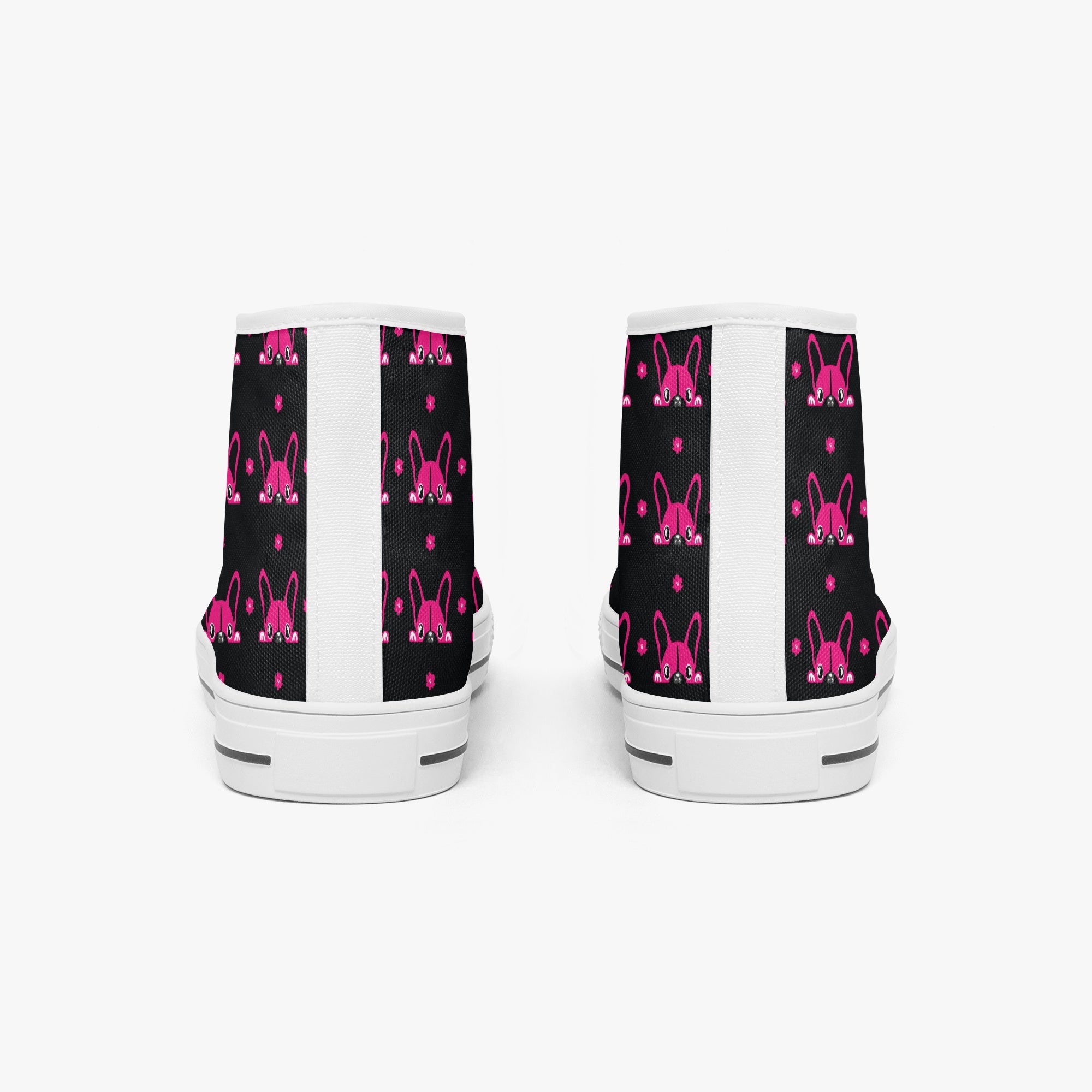 Durable Classic High-top Canvas Shoes For Frenchie Fans | Unique Design