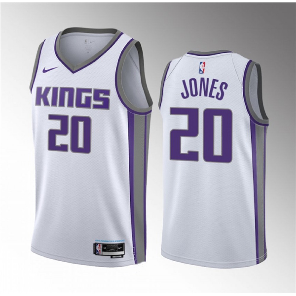 Cost-Effective Men's Kings #20 Colby White Basketball Jersey
