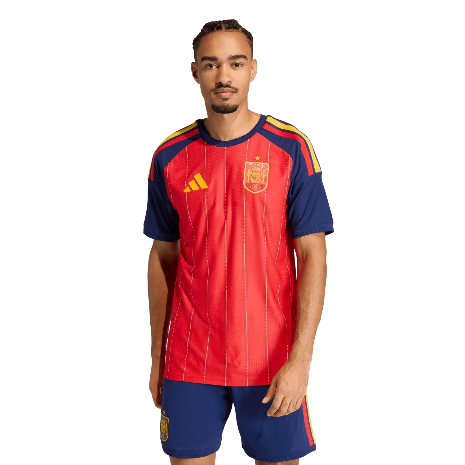 Spain 2026 Elite Home Jersey - Men's | Slim Fit Climacool+ Red Football Shirt with Jacquard Performance Design