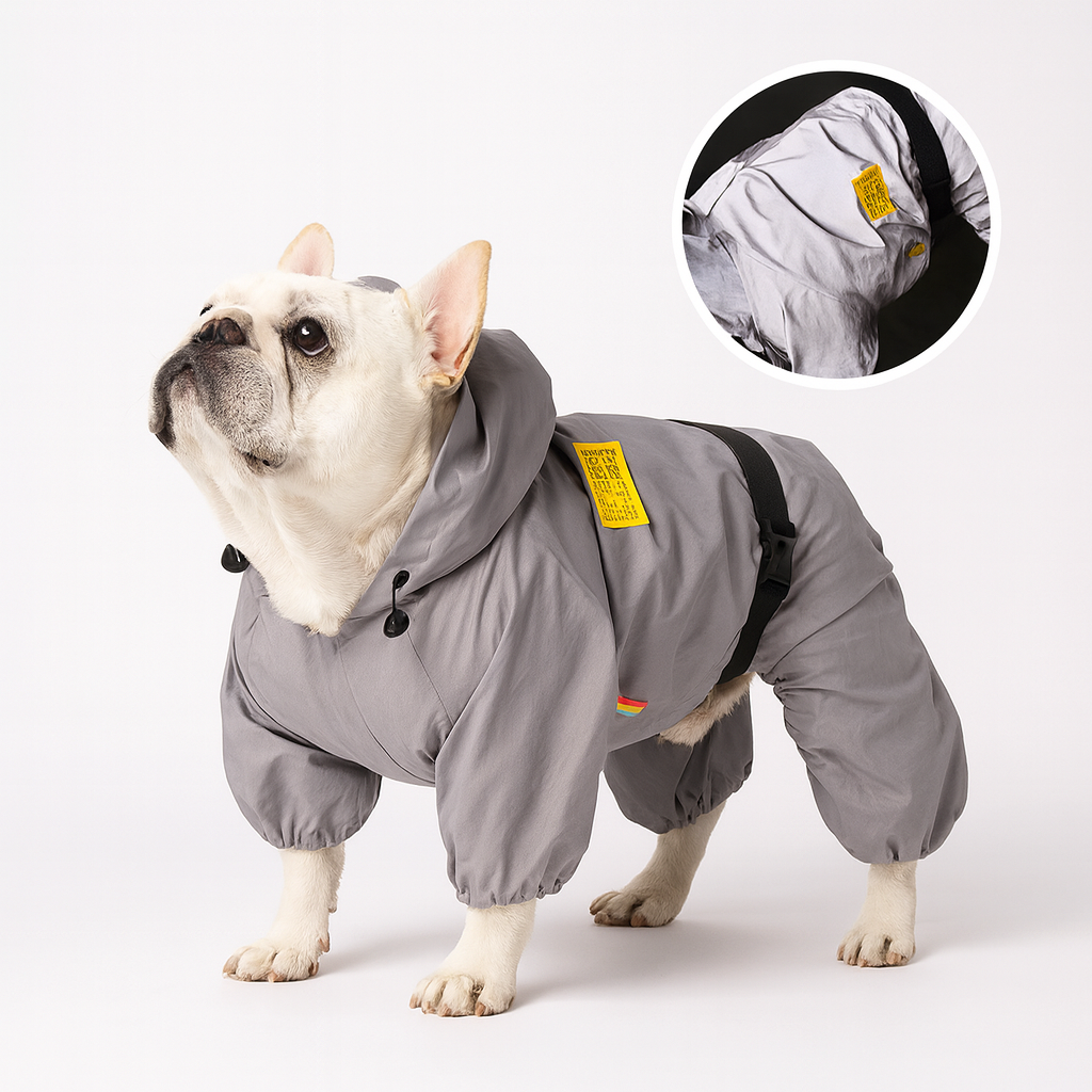 French Bulldog Furiva Frenchie Reflective Raincoat – Soft Lightweight