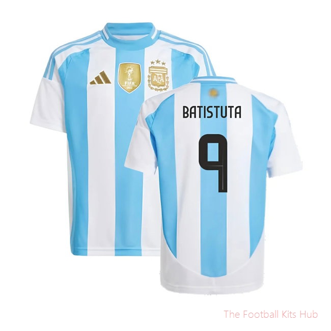 2024-2025 Argentina Home Shirt (Kids) (BATISTUTA 9)