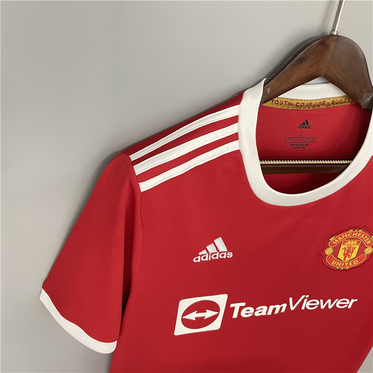 Durable Man Utd Manchester United 21-22 Kit Home Red Soccer Jersey