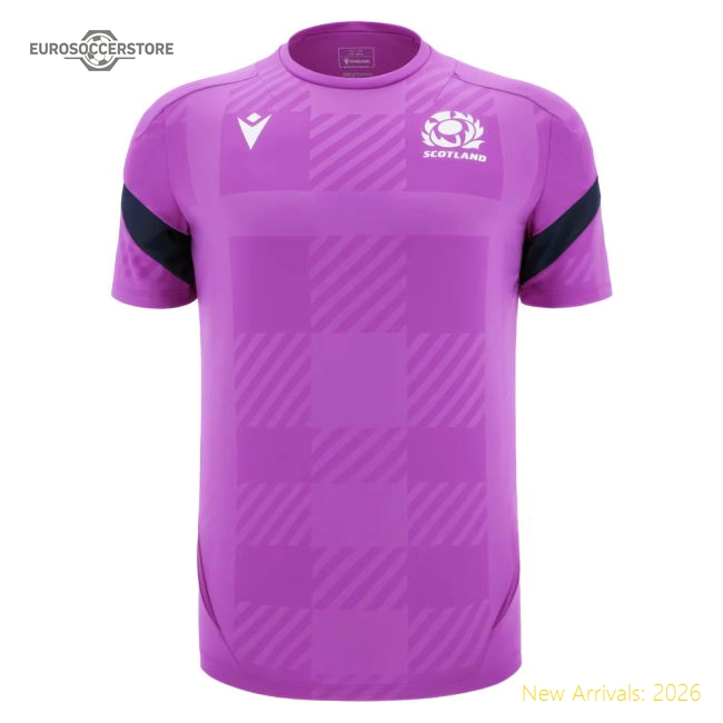 2025-2026 Scotland Rugby Training Poly Shirt (Purple) - Kids (Your Name)