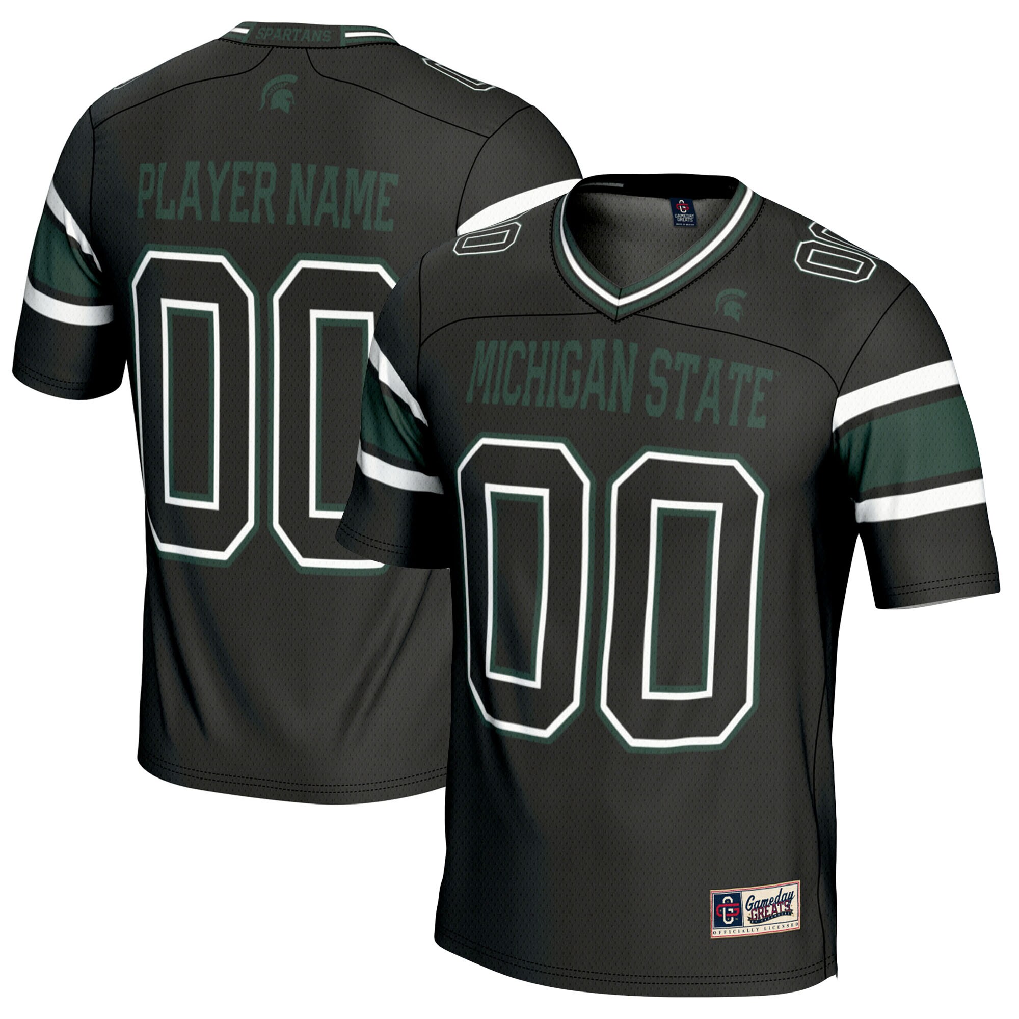 [DDG] Michigan State Spartans GameDay Greats Youth NIL Pick-A-Player Football Jersey - Black