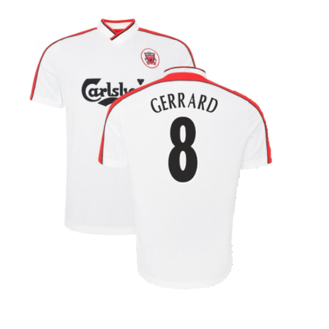 1998-1999 Liverpool Away Rare Flexible Authentic Jersey GERRARD 8#723