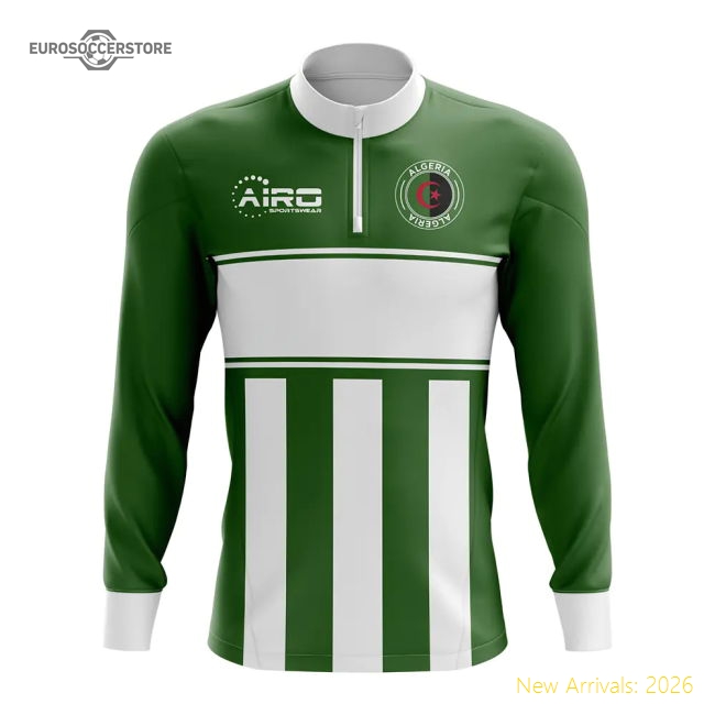 Superior Algeria National Team Concept Football Half Zip Midlayer T