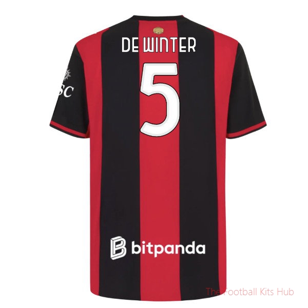 Soccer Club AC Milan 2026-2027 Home Shirt (De Winter 5)