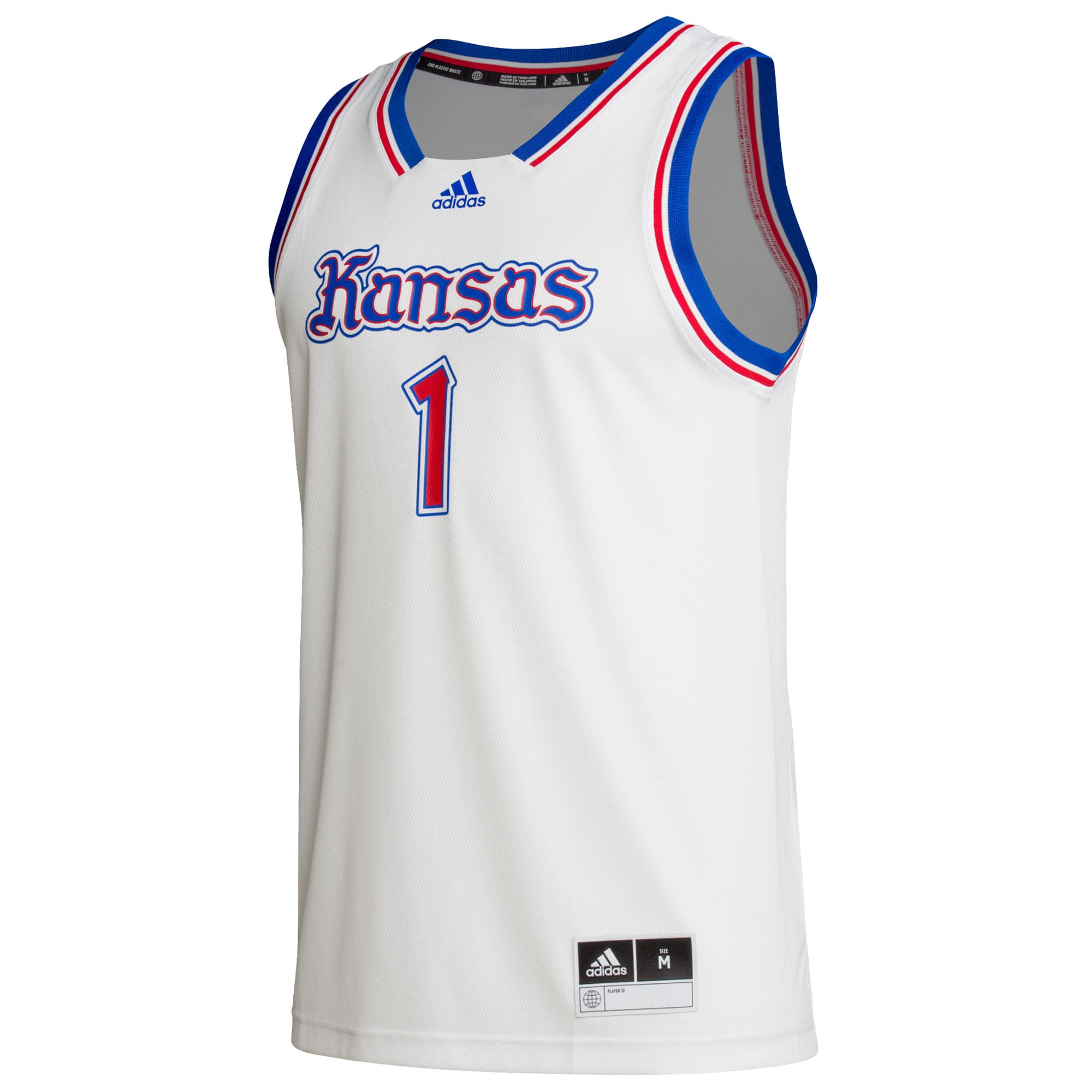 #1 Kansas Jayhawks adidas Alternate Swingman Jersey - White