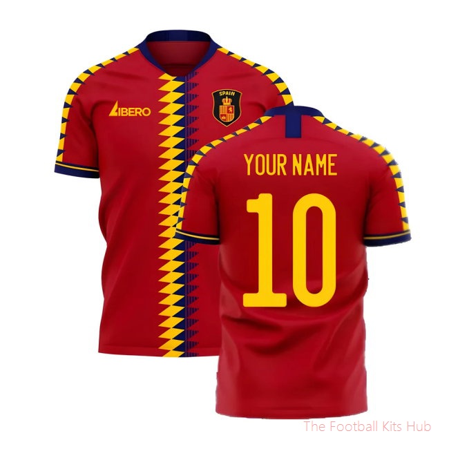 Spain 2025-2026 Home Concept Football Kit (Libero) (Your Name)