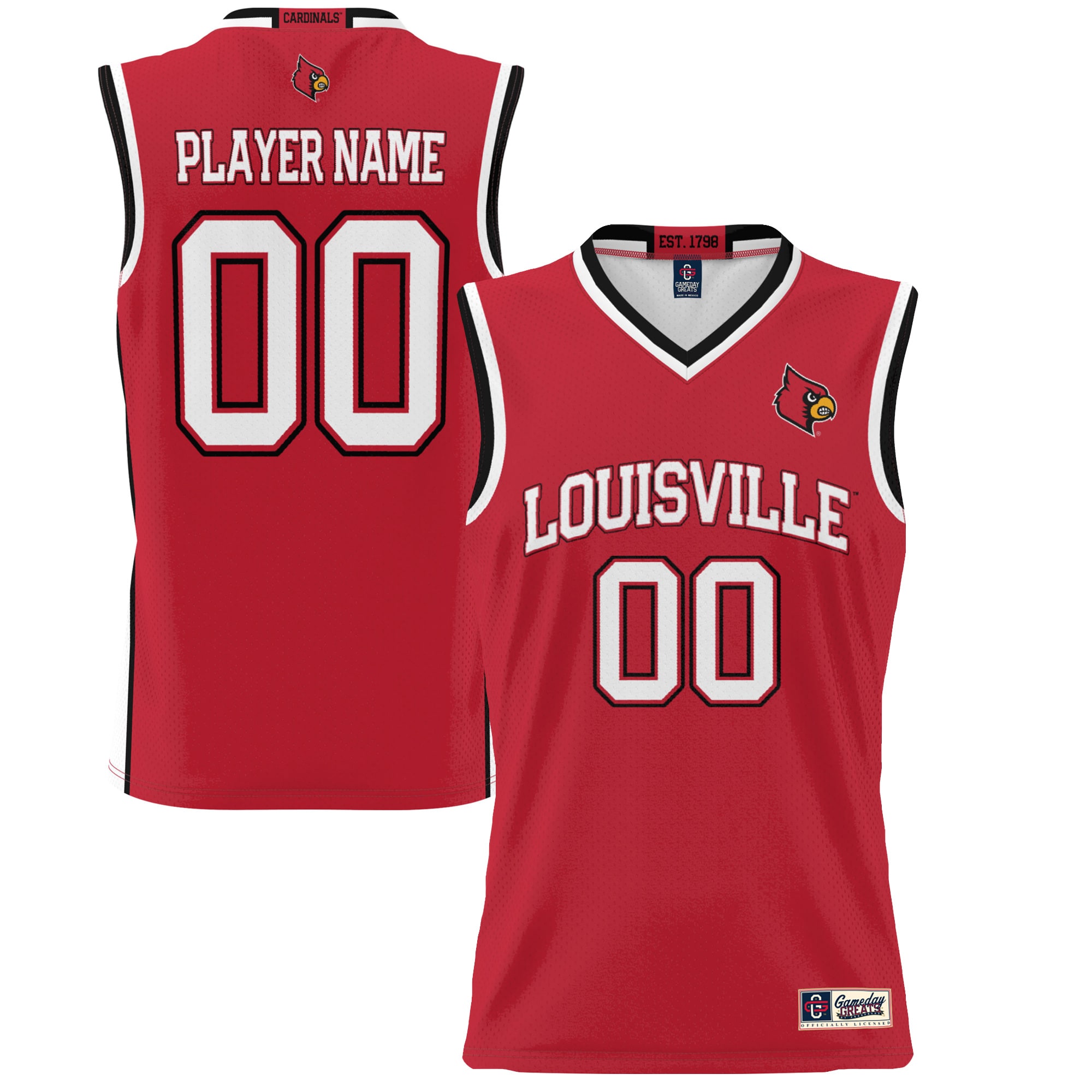 [NJP] Louisville Cardinals GameDay Greats Lightweight NIL Pick-A-Player Women's Basketball Jersey - Red