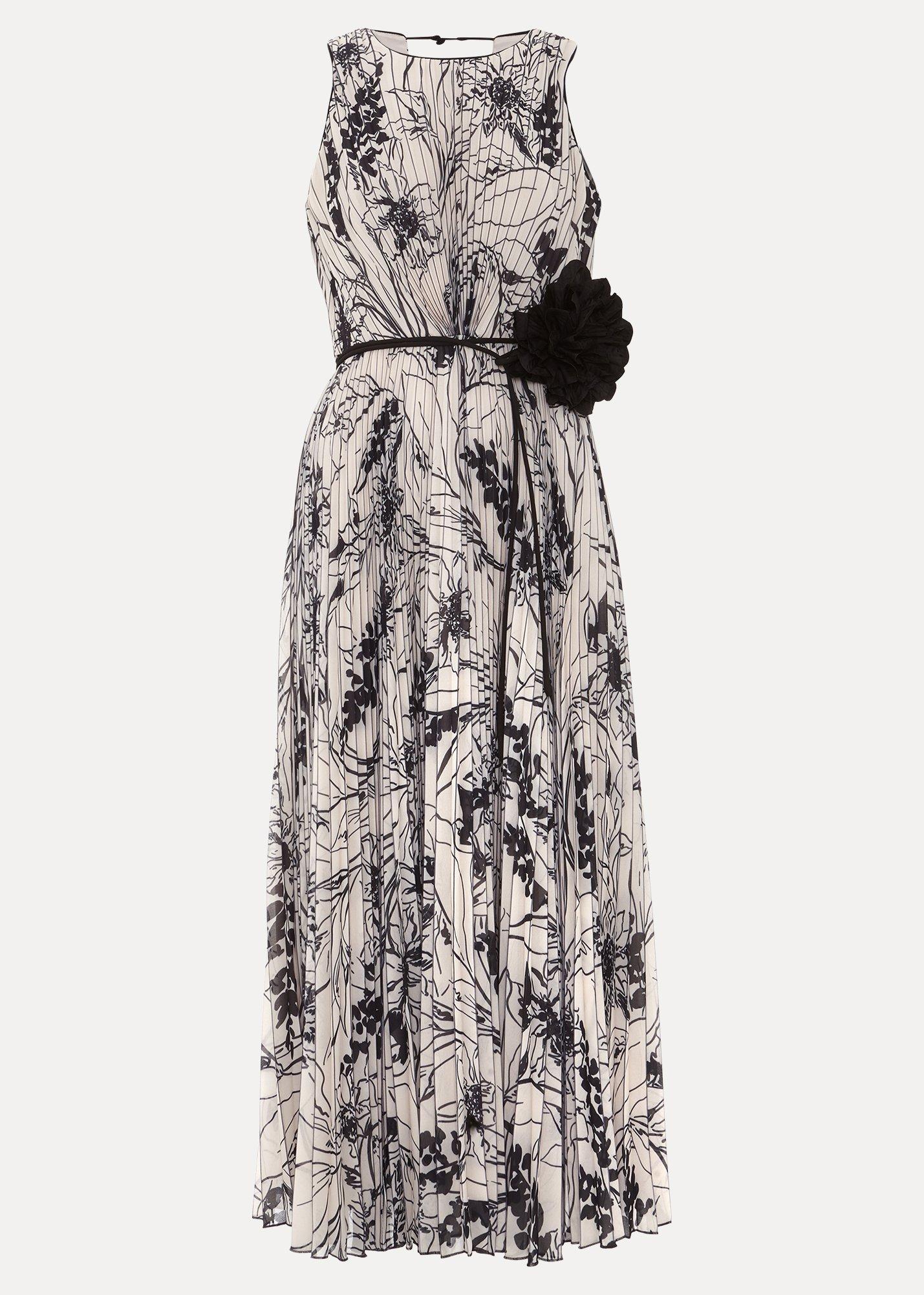 Petite Sandra Printed Pleat Midi Dress