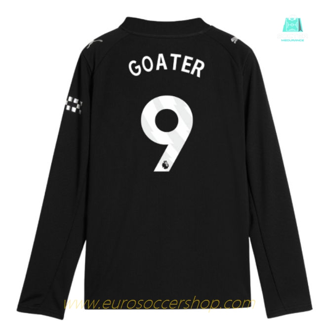 2025-2026 Man City Long Sleeve Away Shirt (Kids) (Goater 9)