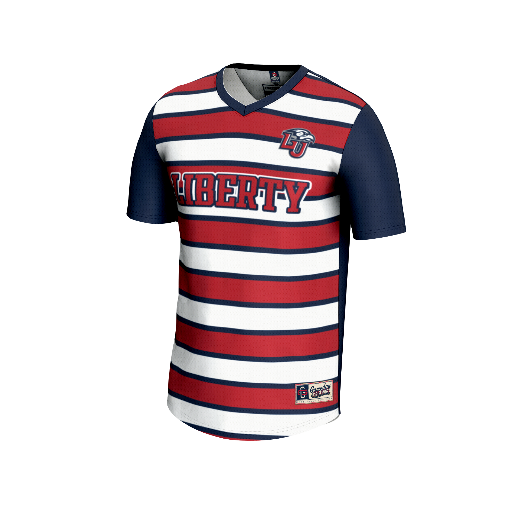 [SJH] Liberty Flames GameDay Greats Youth Lightweight Soccer Fashion Jersey - Navy