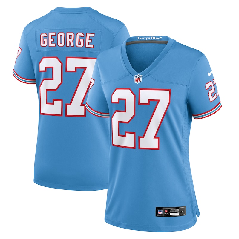 None Eddie George TEN Titans Durable Authentic Jersey Football Apparel