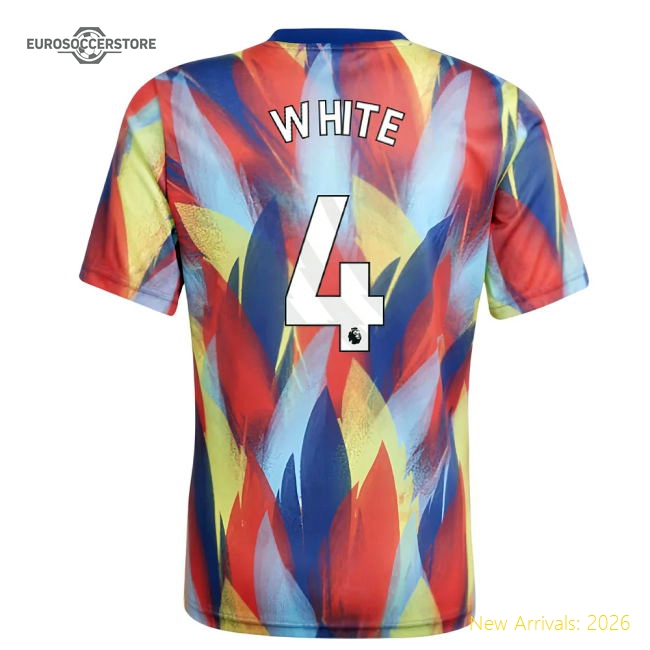 Arsenal 2024-25 Fan Version For Kids (White Match Day Shirt