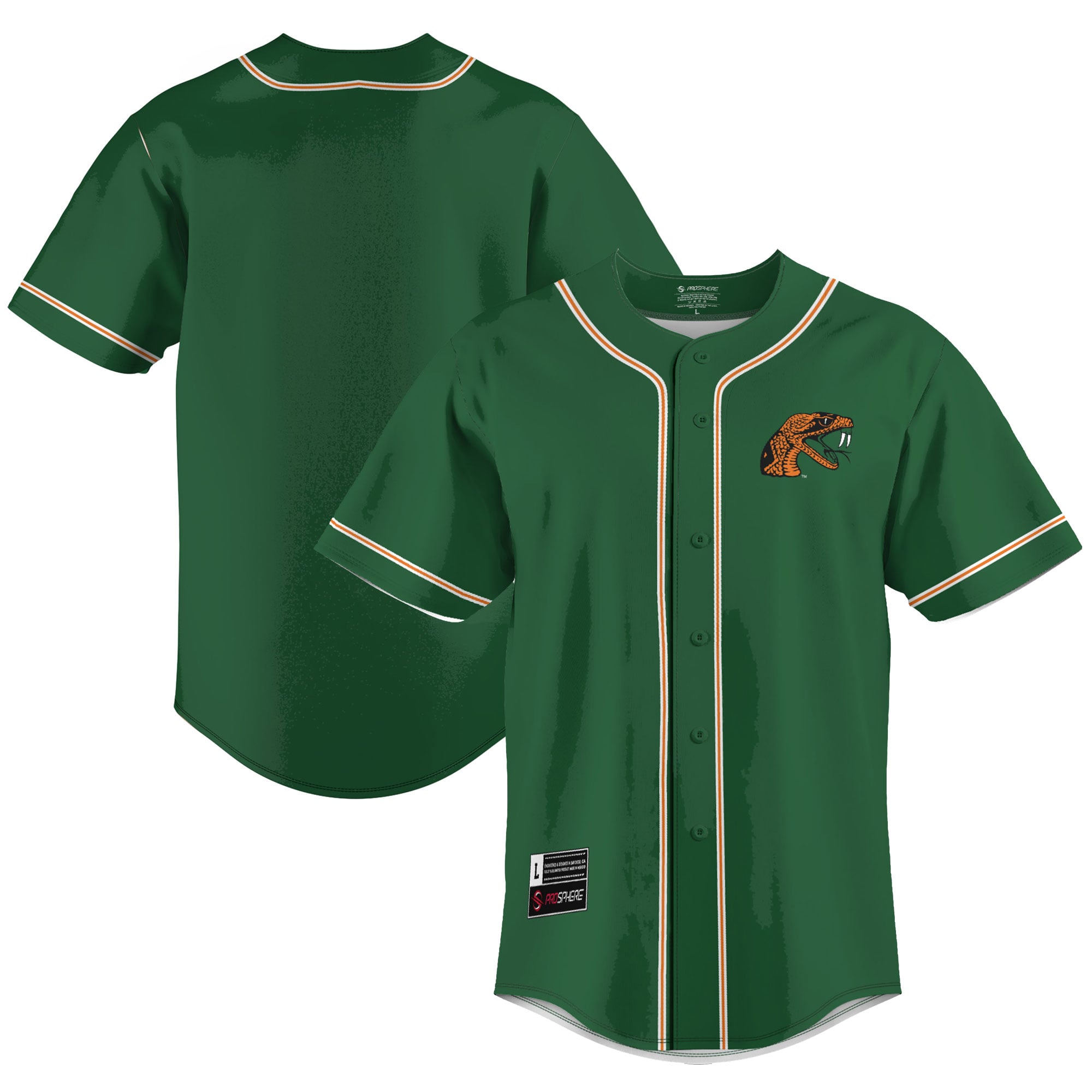 Florida A&M Rattlers GameDay Greats Lightweight Baseball Jersey - Green