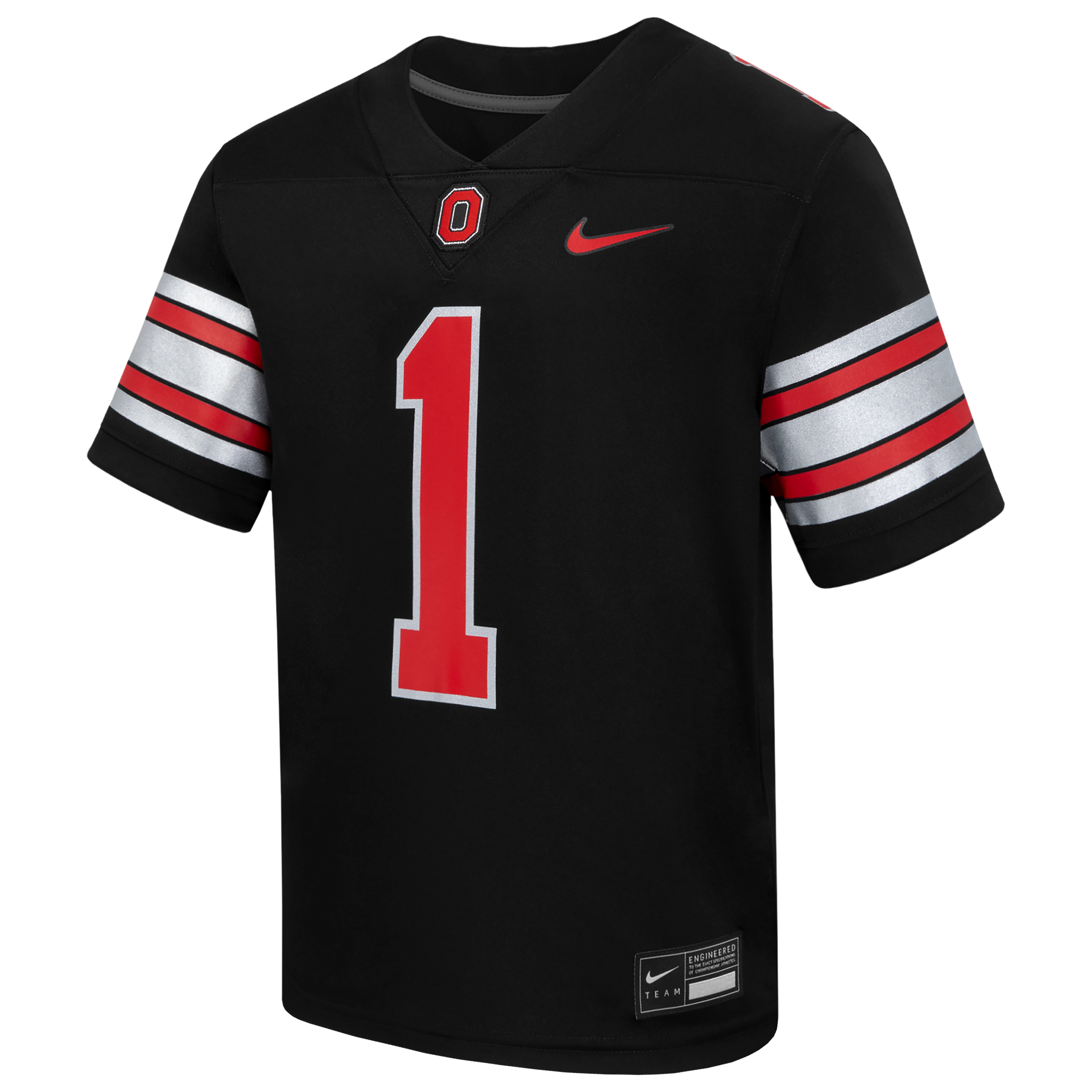 Youth #1 Black Ohio State Buckeyes Alternate Football Jersey