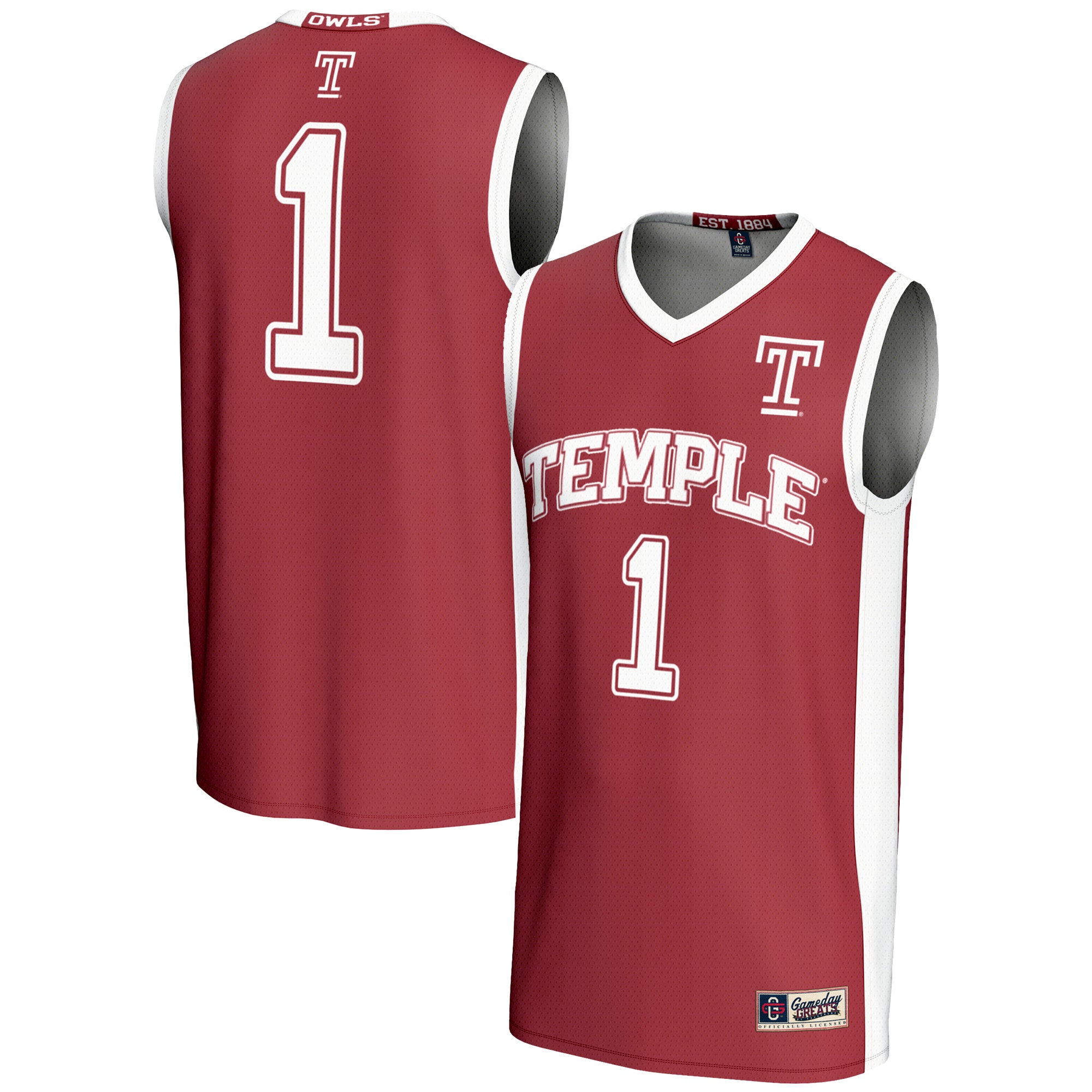 [DDG] Women's Temple Owls GameDay Greats Lightweight Basketball Jersey - Red