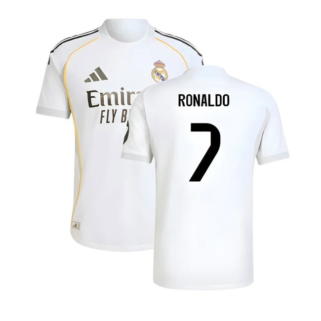 2025-2026 Genuina Camiseta Real Madrid Local - Hombres Con Ronaldo 7