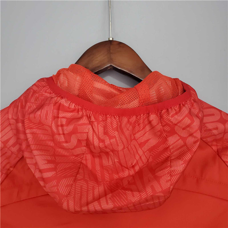 Premium Moisture Wicking AC Milan 21-22 Red Jacket Windbreaker