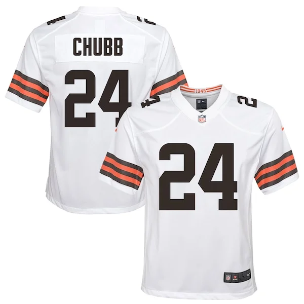 None Nick Chubb Game Jersey - White | NFL Player Jersey | NFL Football