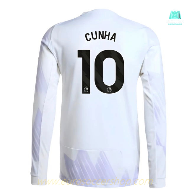2025-2026 Man Utd Authentic Long Sleeve Away Shirt (Cunha 10)