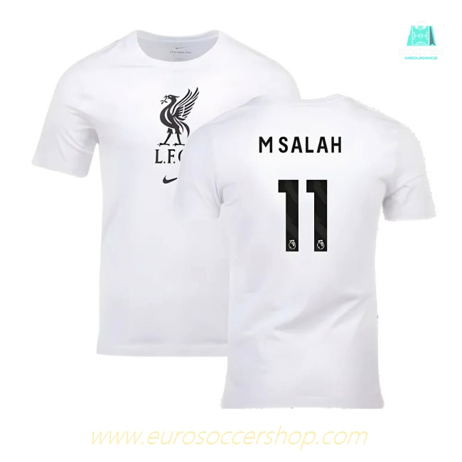 2023-2024 Liverpool Crest Tee (White) (M Salah 11)