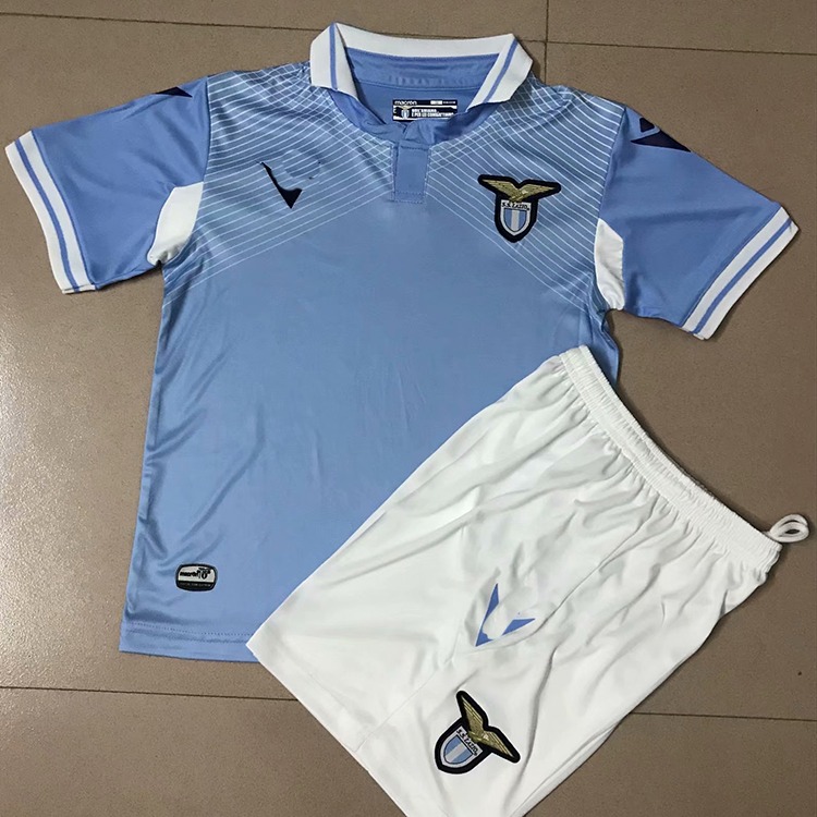 Kids Lazio 20-21 Home Blue Soccer Kit ShirtShorts - Official Replica