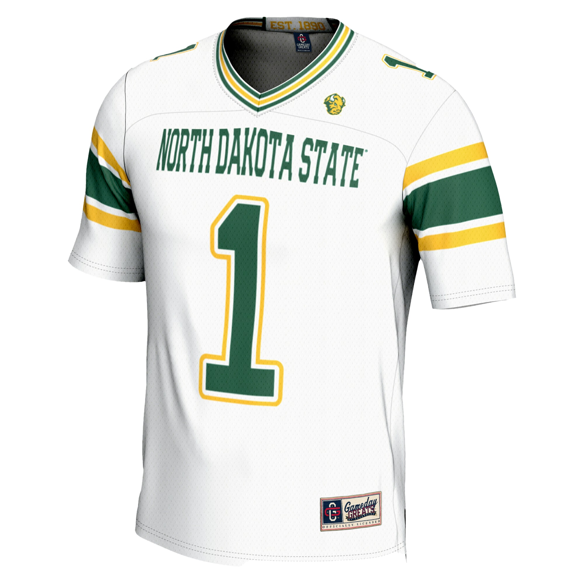 #1 NDSU Bison GameDay Greats Endzone 2026 Season Football Jersey - White